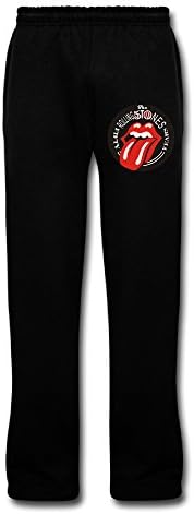 Black The Rolling Stones Men's Sports Sweatpants For Adult Size L (one Size Small)