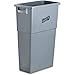 Genuine Joe GJO60465 Plastic Space Saving Waste Container, 23 gallon Capacity, 23" Width x 30" Height x 11" Depth, Gray primary