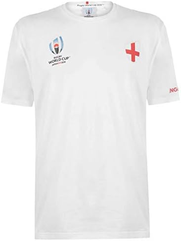 England Rugby World Cup 2019 Team Cotton T-Shirt Mens White Fan Top Tee Shirt