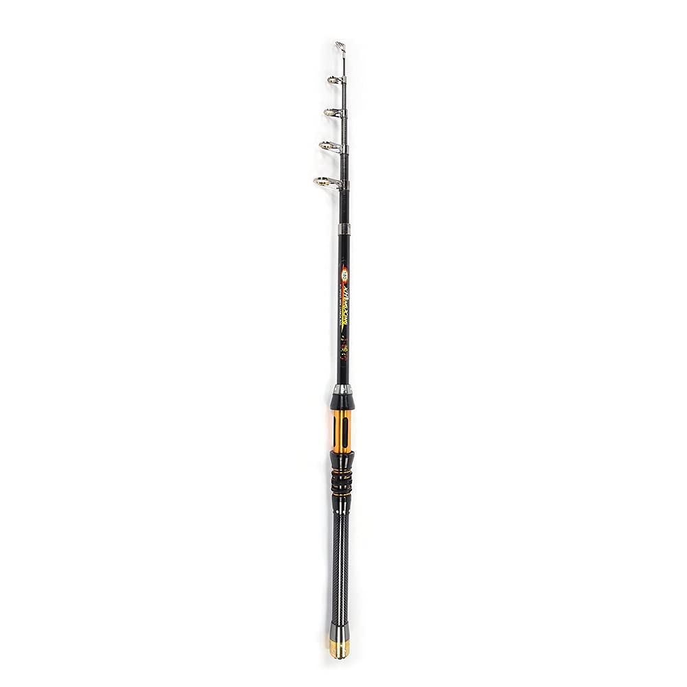 Alomejor Fishing Rod Fishing Portable Retractable Carbon Rod Fishing Rod Telescopic Rods(1.8M)