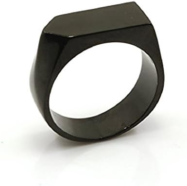 Vintage Mexican Biker Ring Outlaw Mens Black Onyx Punk Rock Motorcycle Style Rings