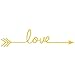 Wall Sticker,Saingace Home Decor Love Arrow Decal Living Room Bedroom Vinyl Carving Wall Decal Sticker (Yellow)