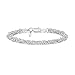 Amberta Unisex's 925 Sterling Silver Byzantine Chain Bracelet: 19 cm / 7.5 inch - Rounded Design
