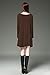 I2crazy Women's Casual Swing Plain Long Sleeve Simple T-shirt Loose Dress(Coffee XL)