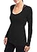 Mippo Long Sleeved Tops for Women Loose Fit Workout Tops for Women Women's Sexy Backless Yoga Shirts Cute Gym Clothes for Women Running T-Shirts for Women Black M