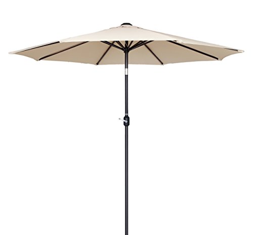 Patio Lawn Garden Patio Furniture Accessories Push Button Tilt Sky Blue 8rids Tourke 9 Ft Patio Umbrella Outdoor Table Umbrella Crank Matrixdesignllc Com