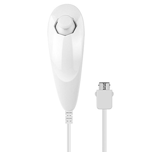 Maliralt HC03 Nunchuck for Wii Compatible with Nintendo Wii(Third Party Product-White - Thumbnail 3