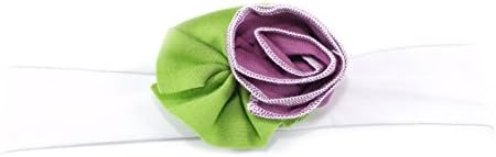 Flower Headband for Baby / Toddler (Ivory Headband with Purple Rose)