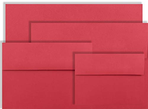 Holiday Red A1 (Measures: 3 5/8 x 5 1/8) Envelopes 50 Boxed for 3 3/8 X 4 7/8 Response Cards, Invitations, Announcements Showers Weddings from The Envelope Gallery