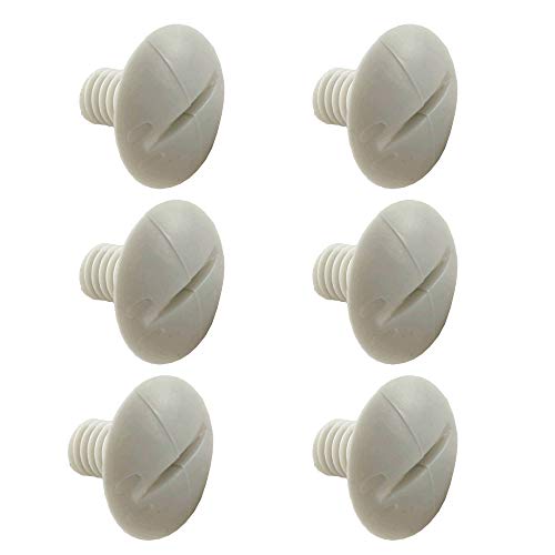 Polaris C55 Swimming Pool Cleaner 180 280 Plastic White Wheel Screw (6 Pack)
