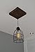 West Ninth Vintage Flushed Wood Pendant Farmhouse Fixture | w/ Metal Cage Light