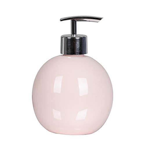 Compare Price pink glass soap dispenser on