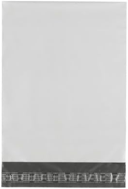 Ampac POL1924 Premium Poly Mailer Bag with Heat-Sealed Side Seam, 24" Length x 19" Width, White/Silver (Case of 125)