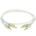 Mediabridge 16AWG ULTRA Series Speaker Cable w/ Gold Plated Banana Tips (3 FT) - CL2 - 99.9% Oxygen Free - White (SWT-03W)