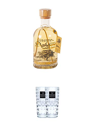 Debowa GOLDEN OAK Vodka 0,7 Liter + Three Sixty Vodka Gläser 2 Stück