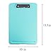Clipboard with Storage Slim Folding for Nursing, Teachers, Coaches & Office, Plastic Heavy Duty with Pen Holder (9.5” x 13.5”) (Turquoise)