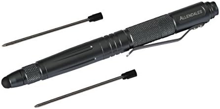 Tactical Pen with Glass Breaker and Knife Blade - Personal Self Defense Weapon Pen : Aviation Aircraft Aluminum Ballpoint Pen, Tablet Stylus Fine Tip - Protection and Safety for Men &amp; Women
