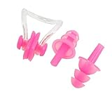 Yanseller 2 Case Pack Swimming Silicone Ear Plugs and Nose Clip for Children