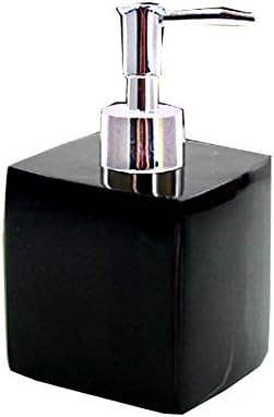 Soap Dispensers High-Grade Resin Shampoo Shower Gel Hand Sanitizer Bottle European Style Creative Press (Black)