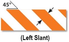 Safe Way Traction 6" Wide x 10' Foot Roll of 3M Flexible HIP Reflective Barricade Sheeting Safety Tape 3336L Left Slant
