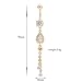 Lisli Rhinestone Stainless Steel Crystal Belly Button Rings Dangle Navel Body Piercing Jewelry