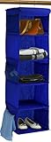 Simple Houseware 5 Shelves Hanging Closet Organizer, Dark Blue