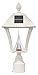 GAMA SONIC GS-106FPW-W Baytown Lamp Outdoor Solar Light Fixture, Pole Pier & Wall Mount Kits, White