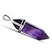 ALEXCRAFT Wholesale Natural Amethyst Crystal Pendant 10 PCS Hexagonal Healing Reiki Quartz Stones Bulk for Jewelry Making