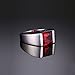 Jewelrypalace Men's Square 3.3ct Created Red Ruby 925 Sterling Sliver Engagement Ring Size 8