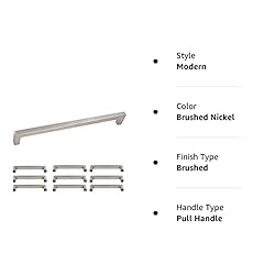 homdiy 10 Pack 10 Inch Brushed Nickel Cabinet Pulls