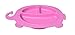 OYYO Elephant Silicone Suction Divided Plate (Pink)