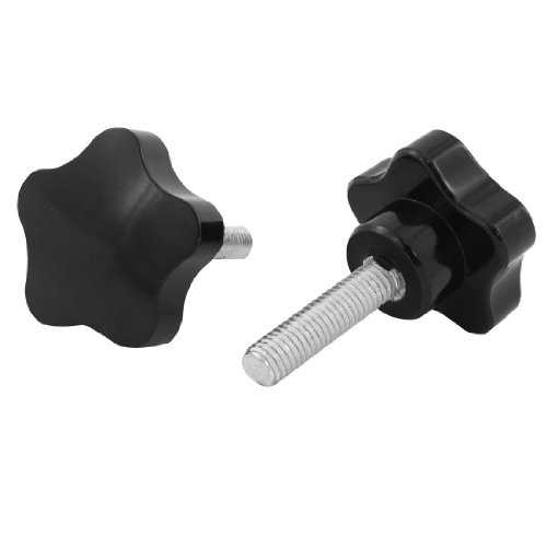 uxcell 2 Pcs Machine Tool M10 x 40 Male Thread 50mm Dia Bakelite Knobs Handle