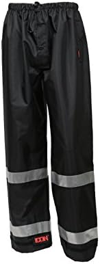 Icon Pants - Black - Snap Fly Front - Silver Reflective Tape - XL