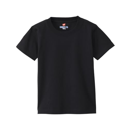[ヘインズ] キッズビーフィー Tシャツ BEEFY-T 1枚組 綿100% H5380 ブラック 140