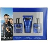 MUSTANG BLUE by Estee Lauder Gift Set for MEN: COLOGNE SPRAY 1 OZ & AFTERSHAVE 1 OZ & BODY WASH 1.7 OZ