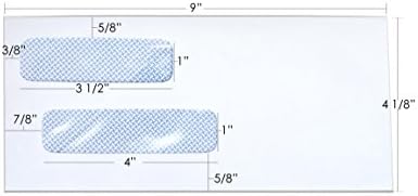Double Window Self Seal Security Envelopes-500 per box-Upgrade to Premium Quality and Save Time Using the Press and Seal Feature