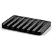 SILICONE SOAP DISH. DRAINER TRAY, BLACK