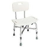 Mefeir 450LBS Medical Shower Chair Bath Seat Stool,Upgraded Safety Heavy Duty Framework Transfer Bench SPA Bathtub Chair, FDA Approved No-Slip Adjustable 6 Height with Back