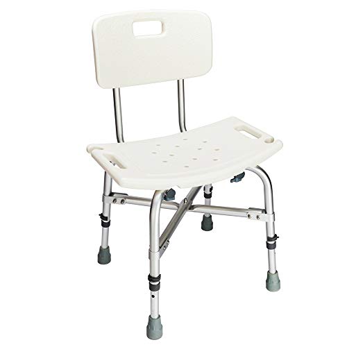 OMECAL 450LBS Heavy Duty Shower Bath Chair with Backrest,Upgraded