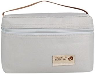 Insulated Lunch Bag,Zip Closure — Cooler Lunch Bag for Hot or Cold Food While Traveling, Collapsible Travel Or Shopping Carry Basket, Outdoor Picnic Bag For Camping(grey)