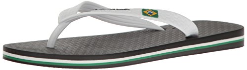 Ipanema men s classic brazil ii flip flop, black/white, 8.5 us/8/…