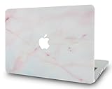 LuvCase Rubberized Plastic Hard Shell Case Cover Compatible MacBook Air 13 Inch A1466 / A1369 (Pink Marble)