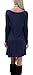 DEARCASE Long Sleeve T-Shirt Dress for Women Navy Blue X-Large V-Neck Spring Casual Loose Fall Winter Irregular Hem Solid A-Line Wedding Guest Jersey Flowy Swing Sweater Tunic Short Dresses