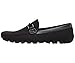 Amali Mens Embossed Smooth Classic Driver, Comfortable Driving Shoe, Matte Black Ornament, Style Sanders