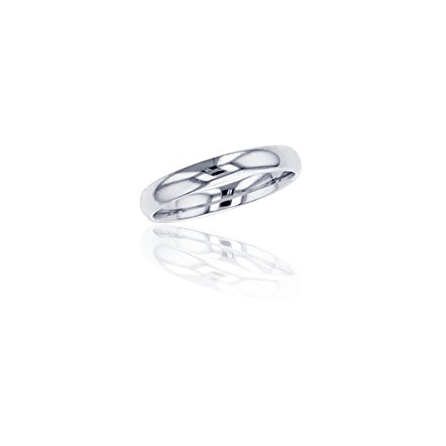 10K Yellow & White Gold 3mm Polished Plain Wedding Band