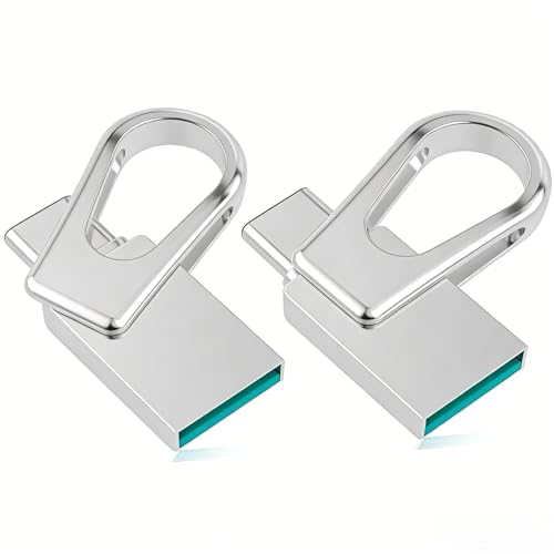 Vansuny 2 Stück USB C Stick 64GB Mini USB Stick 3.0 2-IN-1 OTG Flash Laufwerk Dual USB C Speicherstick 64gb Metall Wasserdicht für iPhone 15 Smartphon