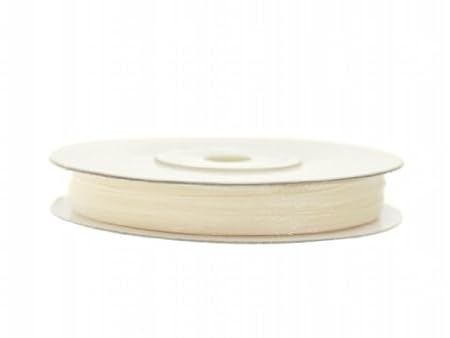 SiDeSo® Chiffonband 50m x 3mm Organzaband Hochzeit Dekoband Geschenkband Antennenband Schleifenband (creme)