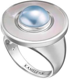 Kameleon White Mother of Pearl Ring Size 6 * Jewelpop Authentic Silver New KR25size 6