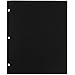 JAM PAPER Heavy Duty Plastic 3 Hole Punch Pocket Folders - Extra Tough School Folders - Black - 6/Pack
