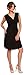 Happy Mama. Womens Maternity Nursing Skater Dress Sleeveless Layered Neck. 808p (Black, US 10, XL)